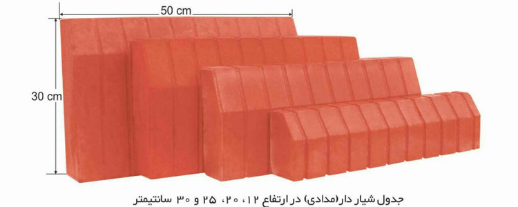 جدول باغچه قرمز پلیمری